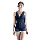 [SCGEHA] 補正下着 レディース ボディスーツ インナー クロッチ開閉 ウエストニッパー キャミソール ボディメイクスーツ (XL, ブラック)