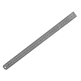 SODIAL(R)ステンレス鋼16インチストレートルーラー測定キットメトリック40センチメートル