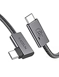 XAOSUN USB 3.2 ケーブル L字 240W PD3.1 高速充電 USB3.2Gen2 20Gbps データ転送 4K 60Hz 映像出力 usb type c ケーブル iphone 15 pro max MacBook Pro iPad Pro Type c 対応 グレー 1M