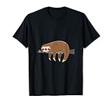 かわいい動物 レイジーナマケモノクラリネット Tシャツ