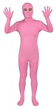 Sheface Spandex Eyes Open Second Skin Zentai Full Body Costume (XXX-Large, Pink)