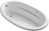 KOHLER K-1164-G-0 Sunward 6-Foot BubbleMassage Bath, White [並行輸入品]