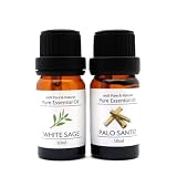 ホワイトセージ パロサント 精油 2本セット アロマオイル 10ml エッセンシャルオイル 天然成分100% スマッジング 浄化 セイジ