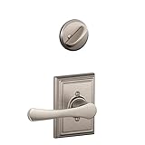 Schlage f59 Vla 619追加12 – 326 10 – 269 134 N N SL AddisonコレクションAvila Handleset内部レバー、サテンニッケル(内部半分のみ)