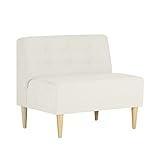 arne ソファ 一人掛け アームレス 日本製 完成品 Lunch 3×4 ソフィア ナチュラル脚 アイボリー