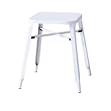 スチールスツール ( スタッキング可 チェア ) ホワイト RKC-272WH