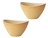 軟質プラスチックプランター 楕円Ｌ ベージュ 405×295×235Hmm 2957-A-BE 2個セット