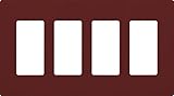 Lutron SC-4-MR Satin Colors 4-Gang Wallplate, Merlot [並行輸入品]
