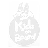 ホワイト（白） 犬 フレンチブルドッグ 円 Kids on board キッズオンボード ステッカー 窓ガラス用シールタイプ 車 円戌 干支 動物