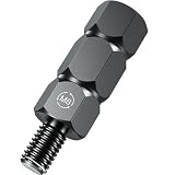 Kaedear(カエディア) バイク ミラーアダプター 変換アダプター ミラー 高さ調整 逆ネジ 六角14mm 高さ37mm ステンレス鋼 KDR-H1-M8L5 (M8逆/高さ37mm)