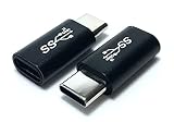 Access 【 10Gbps 2個セット 】USB-C メス to USB-C オス 方向転換 変換アダプタ 10Gbps USB3.2 Gen2 高速転送 変換コネクタ Type C メス - Type C オス EC96ST-2PA