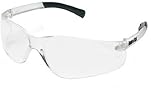 MCR Safety BK010 BearKat Polycarbonate Clear Uncoated Lens Safety Glasses with Non-Slip Hybrid Black
