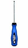 Task Tools T50202C 3-Inch by 1/8-Inch C Slotted Screwdriver with Rubber Grip and Hang Tag by Task To