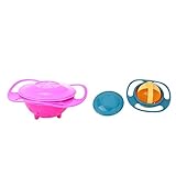 Baosity 幼児ジャイロボウル　子ども用ボウル　子供食器　360回転　こぼれ防止　