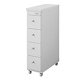 完成品 日本製すき間ワゴン 幅20×奥行44cm ホワイト