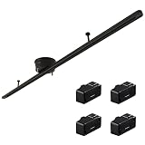 共同照明 変換プラグ4個付き 配線ダクトレール 1.5m ダクトレール 黒 GT-DJ-1.5GDB-ZB ダクトレール用プラグ4個入り 引掛シーリング 簡易取付【適格請求書発行可】