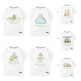 [wrty] 半袖 すみっコぐらし Tシャツ 半袖 夏服 薄い生地 柔らかい 吸汗速乾 夏装 誕生日 プレゼント アニメ tシャツ 大人用 男女兼用 (2,XL)