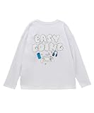 [ティーグラフィックス] Tシャツ 子供服 女の子 キッズ 長袖 綿100％ コットン ロンT ネームタグ トップス オフホワイト:140cm