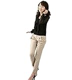 (ディーコッテ) D'Kotte レディース マタニティー ズボン パンツ ウエスト サイズ調整 オフィス 通勤 150404-1(ベージュ-xl)