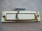 Ironmongery World Victorian Solid Polished Brass Postal Knocker Letter Box Pl.