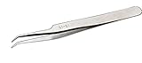 Erem 51SA Stainless Steel Curved Micro Fine Anti Magnetic Tweezer, 4.5" Overall Length [並行輸入品]