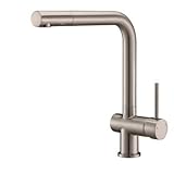 Ruvati RVF1235BN Pull Out Kitchen Faucet, Stainless Steel [並行輸入品]