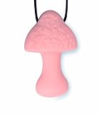 Stimtastic Chewable Silicone Mushroom Pendant Necklace, Desert Rose by Stimtastic