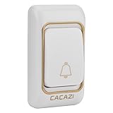 CACAZI K01 浸透ワイヤレスドアベル 防水 非干渉 ワイヤレスチャイムドアベル、328...