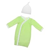 Lovoski 赤ちゃん　ベビー　ハット　長袖　スリーピングバッグ　寝袋　ナイトセット　通気性　全2色4サイズ - グリーン, 90cm