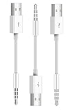 USBケーブル 同期 充電用ワイヤーコード (3個パック) 3.5mm プラグ - USB 充電 同期データケーブル iPod Shuffle 第3 4 第5世代 MP3 / MP4対応 (アップグレード版)