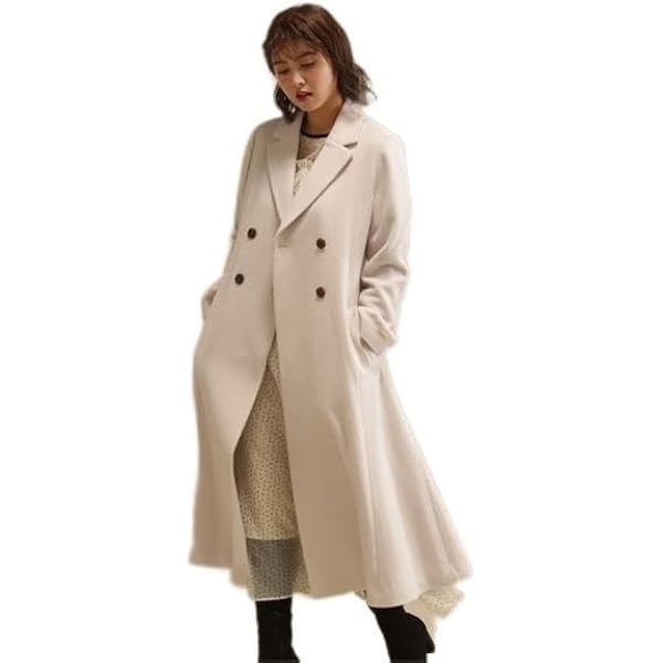Amazon.co.jp: 【eS】パールボタンウールトレンチコート : ファッション