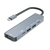 HIDISC USB Type-C ハブ 5in1 ポート コンパクト シルバー HD-5IN1HBSV