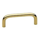 Baldwin 4672030 Wire Cabinet Pull in Bright Brass [並行輸入品]