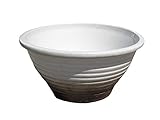 睡蓮鉢 大型　HAS 16号 (ホワイト・ブラック)　ビオトープ創りに 陶器製 水生植物 姫睡蓮やホテイ草に スイレン鉢 すいれん鉢 メダカ鉢 めだか鉢