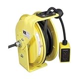 KH Industries RTB Series ReelTuff Industrial Grade Retractable Power Cord Reel with Black Cable 16/3