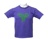 フォールン FALLEN スケボー キッズTシャツFeedback Teeパープル/グリーンNO9 L(ユース)