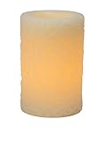 Candle Impressions 6 " Flameless LED scroll-carvedワックスピラーW / 5-hourタイマー、クリーム
