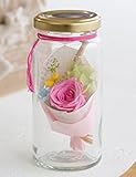 JewelzGift（ジュエルズギフト） プリザーブドフラワー ガラスボトル入り ブーケアレンジ 「水のいらないお花」 【全2色】 ピンク