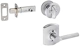 Schlage B81-626 Satin Chrome Door Bolt with Exterior Plate [並行輸入品]