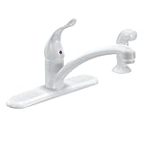 Moen 7430W Chateau One-Handle Low Arc Kitchen Faucet, Glacier by Moen