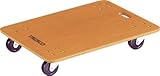 [N-5078792]ＴＲＵＳＣＯ　合板平台車プティカルゴ　６００Ｘ４５０　ゴム車 PC4560G