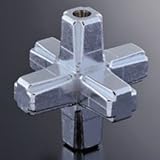 e-kanamono 組立パイプシステム UPS-25S 25mm角クロームパイプ用 コネクター 6PK クロームメッキ