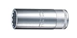 Stahlwille 51A-1/2 Steel Extra Deep Socket 1/2 Drive 12 Points 1/2 Diameter 83mm Length 22mm Width [