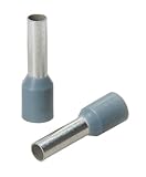 Greenlee 474 / 10 AWG 12 by 17 mm Long DIN InsulatedワイヤFerrules、グレー、100枚パック