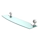 Allied Brass 433/24-SCH 24' x 5' Beveled Glass Shelf Satin Chrome [並行輸入品]