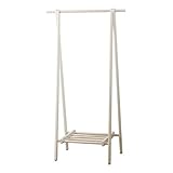 送料無料 木製ハンガーラック コートハンガー 洋服掛け 衣類 コート 収納 (ホワイト)