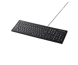 BUFFALO バッファロー BSKBU520BK 有線フルキーボード 防水防塵抗菌仕様 ブラック