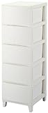 チェスト おしゃれで便利なチェストです。 快適 人気 リビングワイドチェスト　スリム　5段　31391・ホワイト