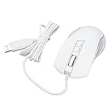 ASHATAゲーミング マウス、有線マウス 4 DPI 調整可能 プラグ アンド プレイ オプティカル センサー (白), WENDMRTTKFJBMB-12