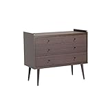 arne チェスト 引き出し3段 ロータイプ 完成品 aster 90チェスト ダークブラウン